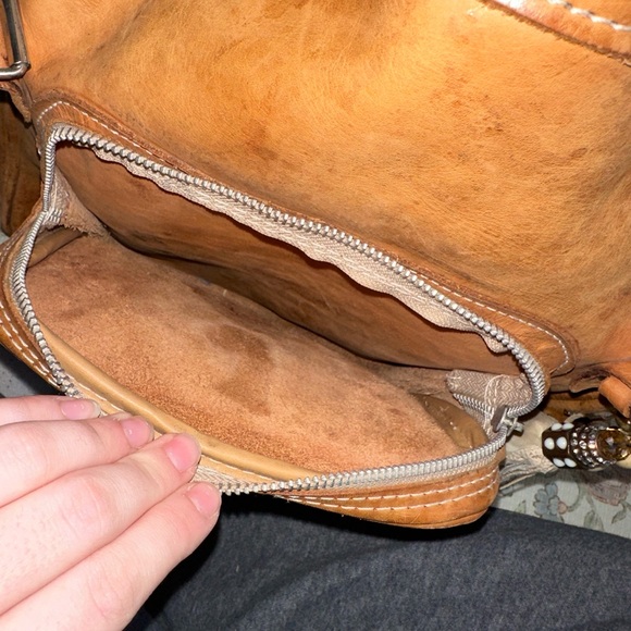 Brown Tooled Leather Backpack - Picture 6 of 7